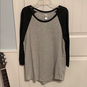Grey Baseball Tee